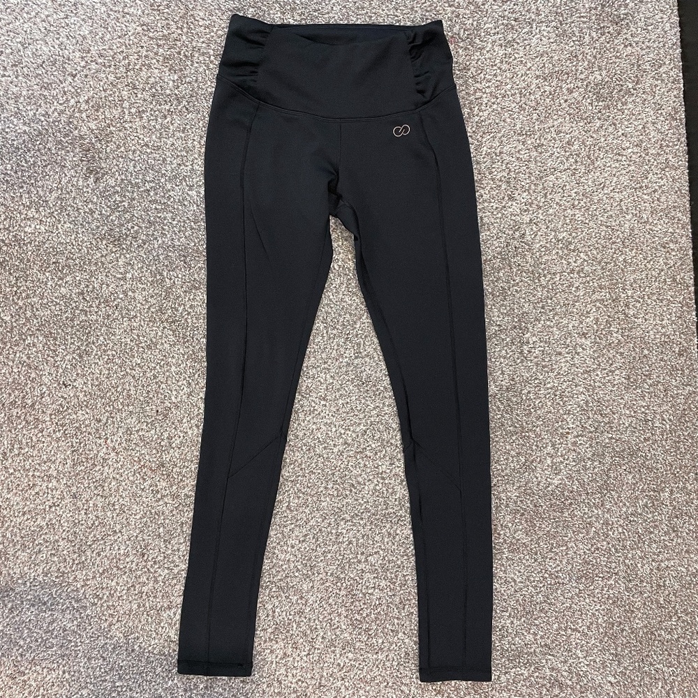 CALIA Ruched Waist Black Leggings | XS